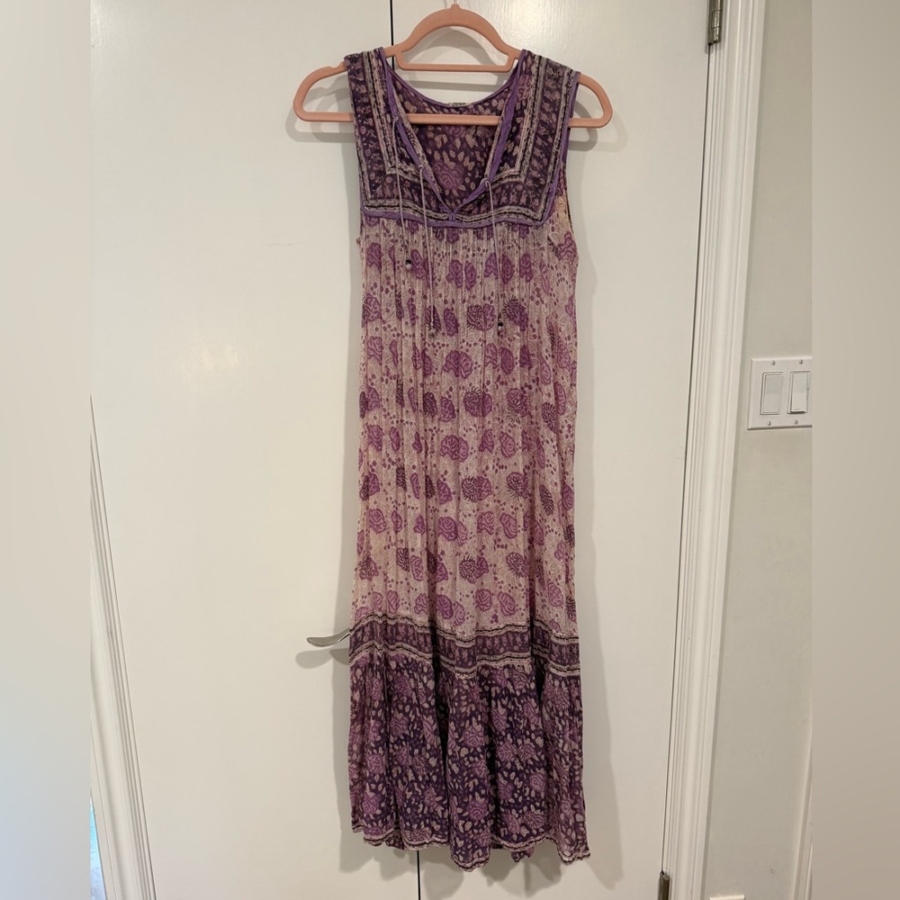 Vintage Indian Purple Patterned cotton dress